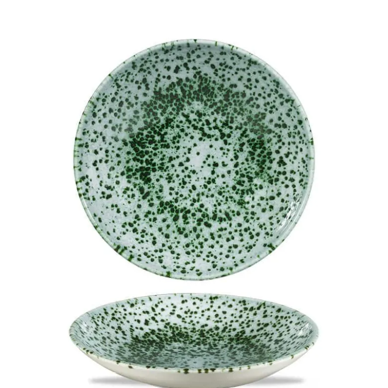 18.2 cm - Churchill Studio Prints Mineral Green Piatto Fondo In Porcellana Vetrificata