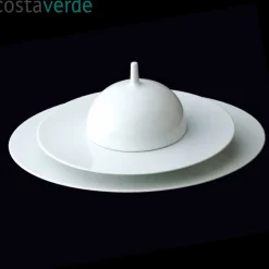 13 cm - Costa Verde Saturno Cloche In Porcellana - Set 4 Pz