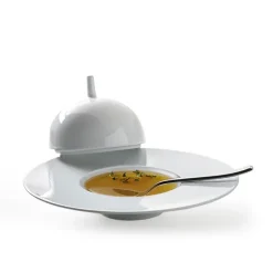 25 cm - Costa Verde Saturno Piatto Fondo In Porcellana - Set 4 Pz