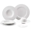25 cm - Costa Verde Saturno Piatto Fondo In Porcellana - Set 12 Pz
