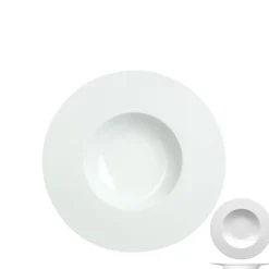 25 cm - Costa Verde Saturno Piatto Fondo In Porcellana - Set 12 Pz