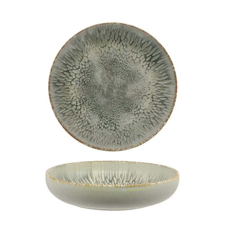 22 cm - Dust Piatto Fondo In Stoneware - Set 4 Pz