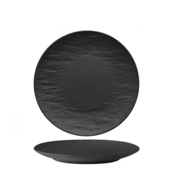 27 cm - Erosion Piatto Piano In Porcellana - Set 3 Pz