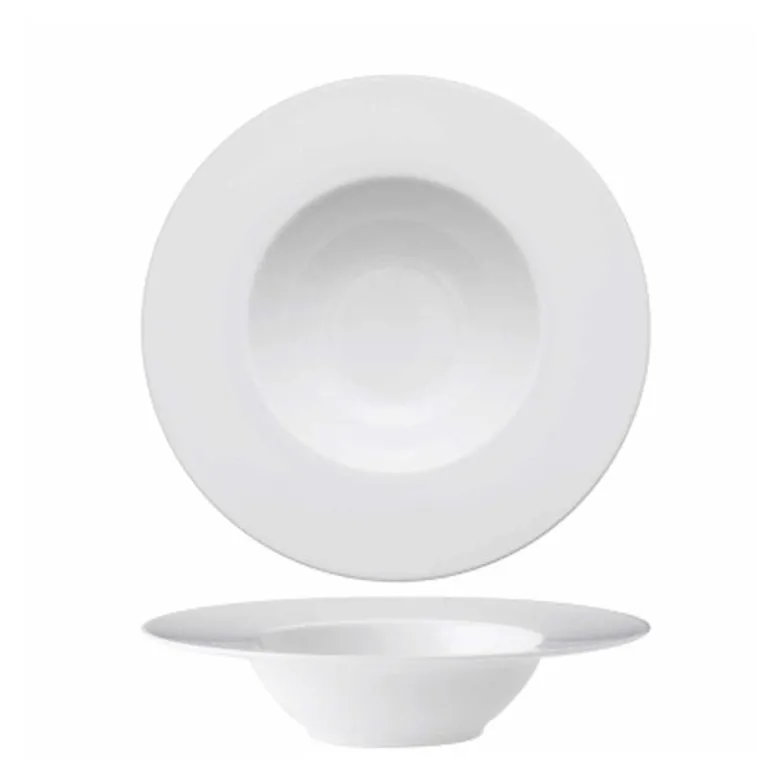 26 cm - Essentia Coup Piatto Pasta In Porcellana - Set 2 Pz
