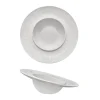 25.5 cm - Essentia Damasco Piatto Fondo Gourmet Inclinato In Porcellana Set 2 Pz