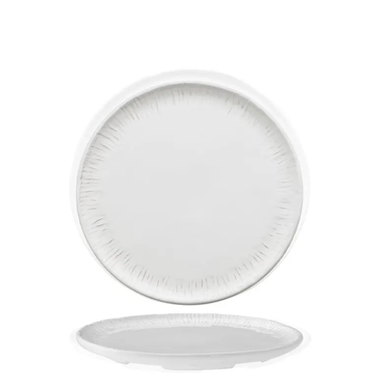 22 cm - Graffito Piatto Frutta Dessert In Porcellana - Set 4 Pz