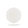 21 cm - H&H Blanc Piatto Frutta Dessert Festonato In Porcellana Set 6 Pz