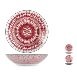 23.5 cm - H&H Nomad Bruno Barbieri Coppa Insalatiera Texture Assortite In Porcellana Premium - Set 2 Pz