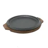 21 cm - Ilsa Piatto In Ghisa Con Supporto In Legno