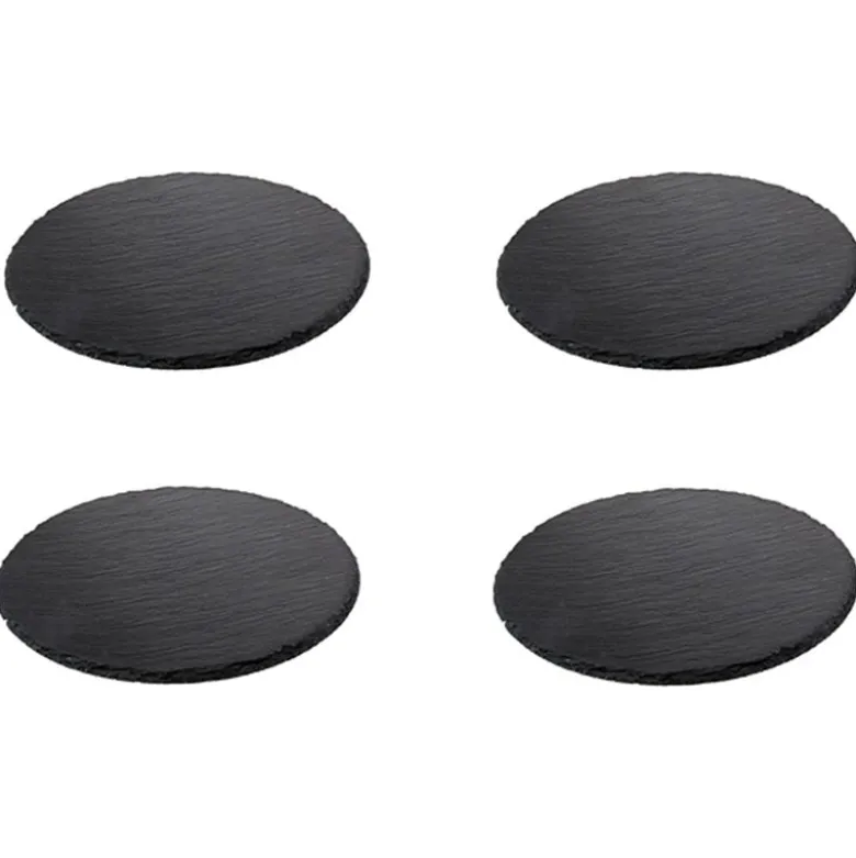 10 cm - Ilsa Sottobicchieri In Ardesia - Set 4 Pz