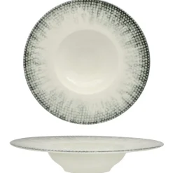 25 cm - Kutahya Porselen Oregon Piatto Pasta In Porcellana - Set 6 Pz