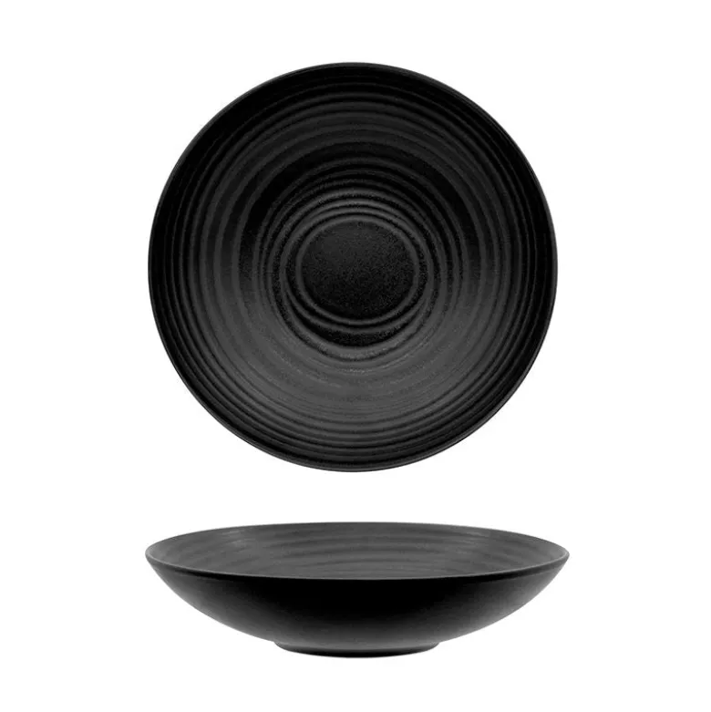 22.4 cm - Lace Piatto Fondo In Stoneware - Set 4 Pz