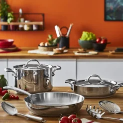 24-28 cm - Lagostina Accademia Lagofusion Set Padelle In Acciaio Inox Set 2 Pz