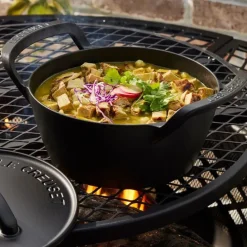25 cm - Le Creuset BBQ Outdoor Cocotte Rotonda In Ghisa Vetrificata