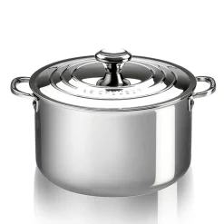 24 cm - Le Creuset Casseruola Profonda In Acciaio Inox Con Coperchio
