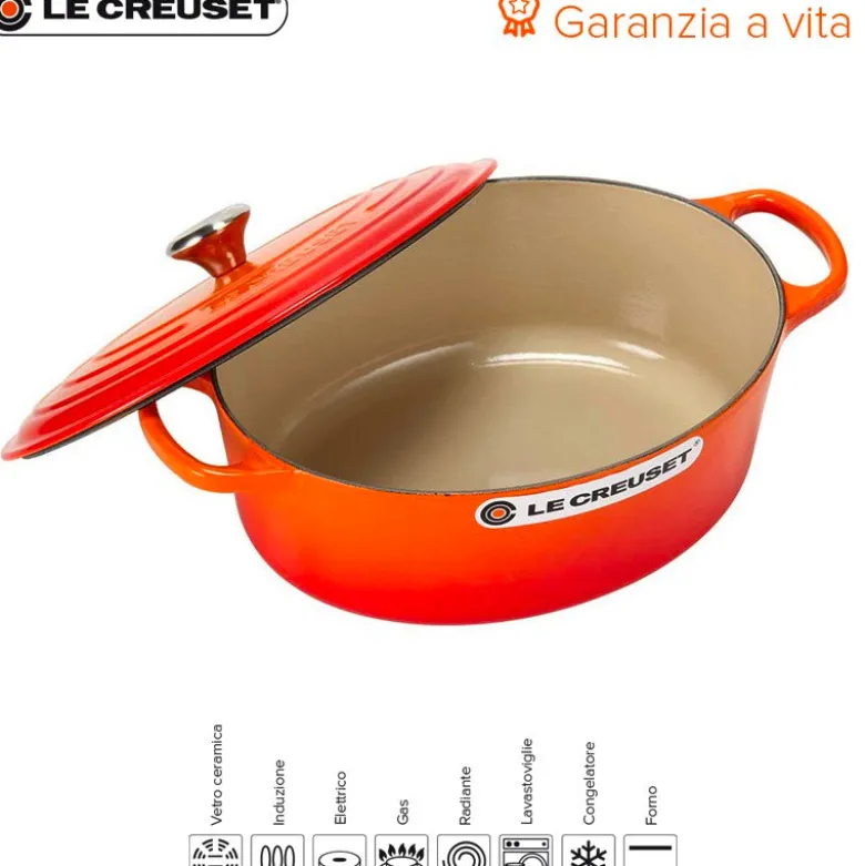 33 cm - Le Creuset Cocotte Evolution Casseruola Ovale In Ghisa