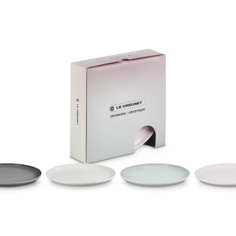 22 cm - Le Creuset Coupe Piatto Frutta In Gres Vetrificato - Set 4 Pz