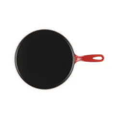 27 cm - Le Creuset Crepiera Rotonda In Ghisa Con Spatola In Legno