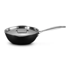 24 cm - Le Creuset Essential Padella Alta Dello Chef Antiaderente Con Doppio Becco In Alluminio