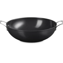 32 cm - Le Creuset Essential Wok Doppia Maniglia Con Rivestimento In Ceramica In Acciaio Inox