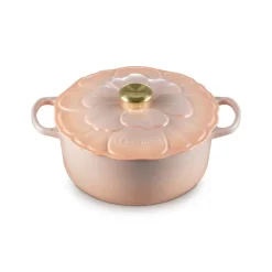 26 cm - Le Creuset Evolution Cocotte Rotonda Con Coperchio a Fiore In Ghisa Vetrificata