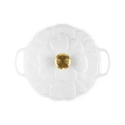 26 cm - Le Creuset Evolution Cocotte Rotonda Con Coperchio a Fiore In Ghisa Vetrificata