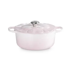26 cm - Le Creuset Evolution Cocotte Rotonda Con Coperchio a Fiore In Ghisa Vetrificata