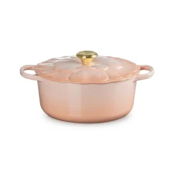 26 cm - Le Creuset Evolution Cocotte Rotonda Con Coperchio a Fiore In Ghisa Vetrificata