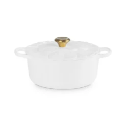 26 cm - Le Creuset Evolution Cocotte Rotonda Con Coperchio a Fiore In Ghisa Vetrificata