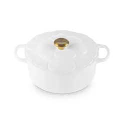 26 cm - Le Creuset Evolution Cocotte Rotonda Con Coperchio a Fiore In Ghisa Vetrificata