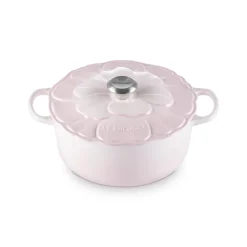 26 cm - Le Creuset Evolution Cocotte Rotonda Con Coperchio a Fiore In Ghisa Vetrificata