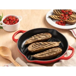 25 cm - Le Creuset Evolution Grill Bistecchiera Quadrato Profondo In Ghisa Vetrificata