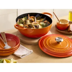 26 cm - Le Creuset Evolution Marmitta Casseruola Rotonda In Ghisa Vetrificata