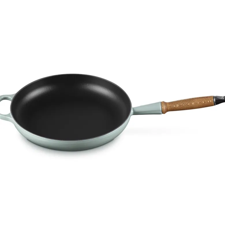 28 cm - Le Creuset Evolution Padella Bassa In Ghisa Vetrificata Con Manico In Legno