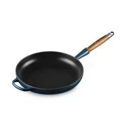 28 cm - Le Creuset Evolution Padella Bassa In Ghisa Vetrificata Con Manico In Legno