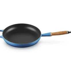 28 cm - Le Creuset Evolution Padella Bassa In Ghisa Vetrificata Con Manico In Legno