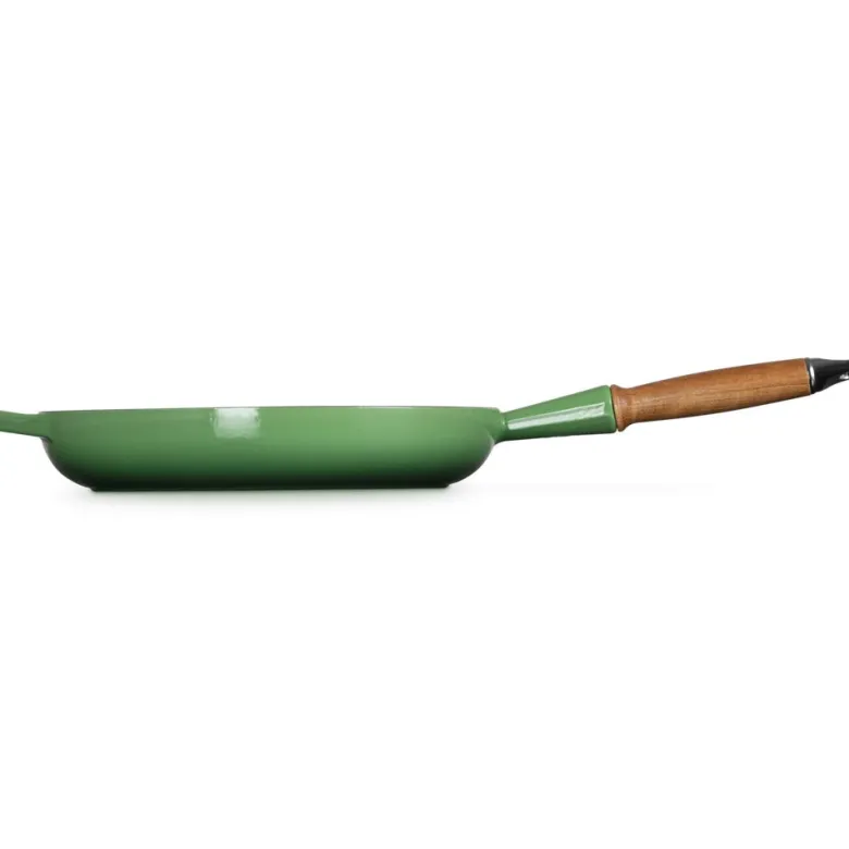 28 cm - Le Creuset Evolution Padella Bassa In Ghisa Vetrificata Con Manico In Legno