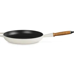 28 cm - Le Creuset Evolution Padella Bassa In Ghisa Vetrificata Con Manico In Legno