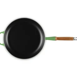 28 cm - Le Creuset Evolution Padella Bassa In Ghisa Vetrificata Con Manico In Legno