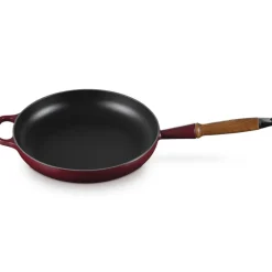28 cm - Le Creuset Evolution Padella Bassa In Ghisa Vetrificata Con Manico In Legno