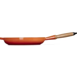 28 cm - Le Creuset Evolution Padella Bassa In Ghisa Vetrificata Con Manico In Legno