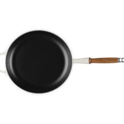 28 cm - Le Creuset Evolution Padella Bassa In Ghisa Vetrificata Con Manico In Legno