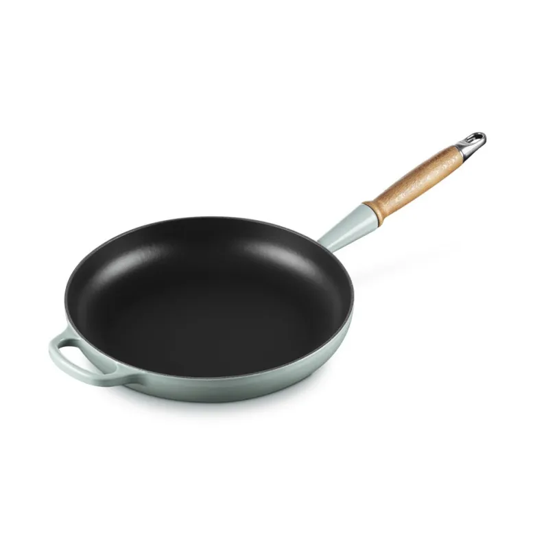 28 cm - Le Creuset Evolution Padella Bassa In Ghisa Vetrificata Con Manico In Legno