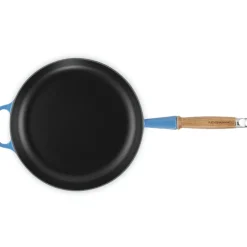 28 cm - Le Creuset Evolution Padella Bassa In Ghisa Vetrificata Con Manico In Legno