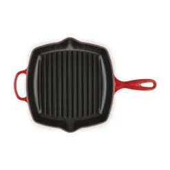 26 cm - Le Creuset Evolution Skillet Bistecchiera Quadrata In Ghisa Vetrificata