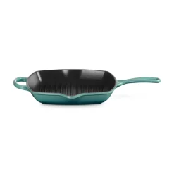 26 cm - Le Creuset Evolution Skillet Bistecchiera Quadrata In Ghisa Vetrificata