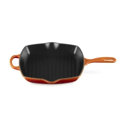 26 cm - Le Creuset Evolution Skillet Bistecchiera Quadrata In Ghisa Vetrificata