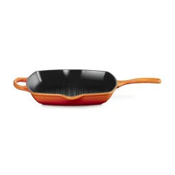26 cm - Le Creuset Evolution Skillet Bistecchiera Quadrata In Ghisa Vetrificata