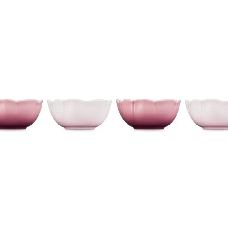 10 cm - Le Creuset Fiore Anemone Ciotola In Gres Vetrificato Set 4 Pz