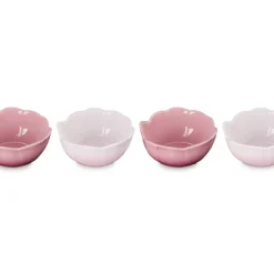 10 cm - Le Creuset Fiore Anemone Ciotola In Gres Vetrificato Set 4 Pz